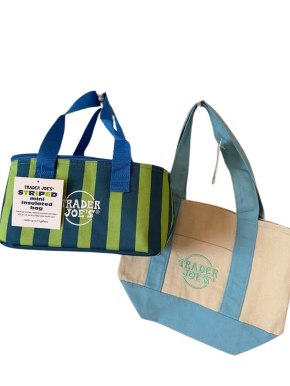 🆕 LOT OF 2 💙✨ Trader Joe’s Mini Bag Bundle – Collectible & Hard to Find!